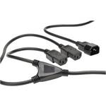 Digitus napajalni kabel 220V EURO 1xC14 - Y 2xC13 1,7m