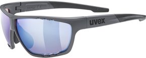 Uvex sončna očala - siva. Sončna očala iz kolekcije Uvex. Model z zrcalnimi lečami in plastičnimi okvirji. Imajo UV 400 filter.