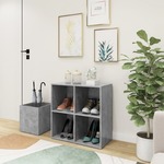 vidaXL Omara za čevlje betonsko siva 105x35,5x70 cm iverna plošča