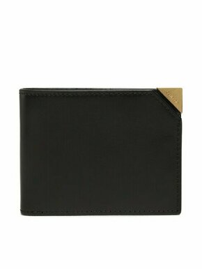 Calvin Klein Velika moška denarnica Cut Corner Bifold 6cc W/Bill K50K509984 Črna