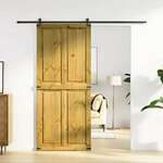 vidaXL Vrata za skedenj CORONA 90x210 cm masivni les borovega lesa