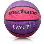 Košarkarski METEOR LAYUP velikost 1, roza in vijolična