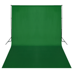 vidaXL Zeleno Platno / Ozadje za Fotografiranje z Ogrodjem 500 x 300 cm