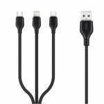 XO Kabel NB103 3v1 1m 2,1A črn