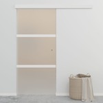 vidaXL Drsna vrata ESG steklo in aluminij 90x205 cm srebrna