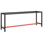 vidaXL Okvir za delovno mizo mat črn in mat rdeč 210x50x79 cm kovinski