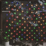 vidaXL Novoletna svetlobna mreža večbarvna 3x3 m 306 LED lučk