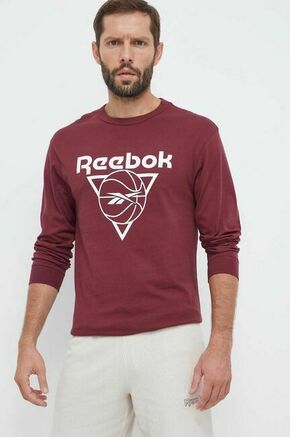 Bombažna majica z dolgimi rokavi Reebok Classic Basketball bordo barva - bordo. Majica z dolgimi rokavi iz kolekcije Reebok Classic. Model izdelan iz pletenine