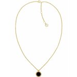 Tommy Hilfiger Moderna pozlačena ikonična ogrlica z obeskom v obliki kroga 2780656