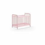 Rožnata kovinska otroška posteljica 60x120 cm BRONXX – Vipack
