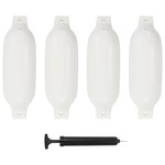 vidaXL Odbojniki za čoln 4 kosi beli 41x11,5 cm PVC
