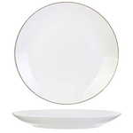 shumee Plošča Pearl Gold 27cm bela