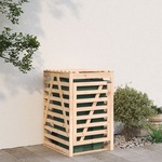 vidaXL Lopa za smetnjak 84x90x128,5 cm trdna borovina