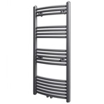 vidaXL Kopalniški radiator z ukrivljenimi cevmi 500x1160 mm siv