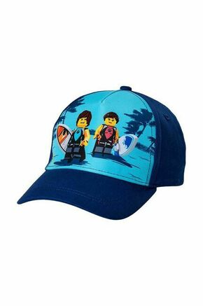 Otroška bombažna bejzbolska kapa Lego mornarsko modra barva - mornarsko modra. Otroški kapa s šiltom vrste baseball iz kolekcije Lego. Model izdelan iz enobarvne tkanine z vstavki.