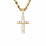 Obesek ICED STUFF Micro Diamond Cross Zlata