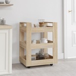 vidaXL Kuhinjski voziček sonoma hrast 60x45x80 cm inženirski les