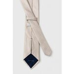 Svilena kravata Michael Kors bež barva - bež. Kravata iz kolekcije Michael Kors. Model izdelan iz vzorčaste tkanine. Impresiven model za posebne priložnosti.