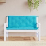 vidaXL Blazina za vrtno klop 2 kosa turkizna 120x50x7 cm blago