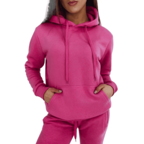 Dstreet Ženska majica s kapuco BASIC roza by0173 XL