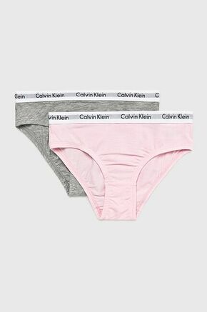 Calvin Klein Underwear otroške spodnjice (2-pack) - siva. Spodnjice iz kolekcije Calvin Klein Underwear. Model iz bombaž