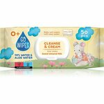 GoWipes Cleanse & Cream Sweet Almond Milk otroški nežni vlažni robčki z aloe vero 50 kos
