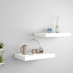vidaXL Stenske police 2 kosa bele 40x23x3,8 cm MDF