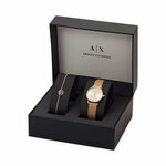 Armani Exchange Set ura in zapestnica Lola AX7121 Zlata