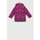 Otroška vodoodporna jakna Columbia roza barva - roza. Otroški Vodoodporna jakna iz kolekcije Columbia. Delno podložen model, izdelan iz vzorčastega materiala.