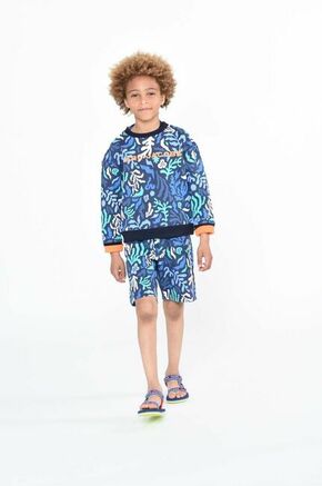 Otroški pulover Marc Jacobs mornarsko modra barva - mornarsko modra. Otroški pulover iz kolekcije Marc Jacobs. Model izdelan iz pletenine s potiskom.