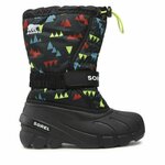 Škornji za sneg Sorel Youth Flurry Print NY3504 Črna
