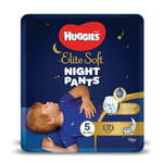 Huggies hlačke iz plenic Elite Soft Pants Over Night vel. 5, za ponoči, 17 kosov