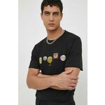 Bombažna kratka majica PS Paul Smith moški, črna barva - črna. Lahkotna kratka majica iz kolekcije PS Paul Smith, izdelana iz pletenine, prijetne na otip. Model iz visokokakovostnega in trajnostnega materiala.