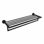 Črno medeninasto stojalo za brisače Sapho X-Round, širina 55 cm