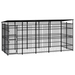 shumee Zunanji pasji boks s streho jeklo 9,22 m²