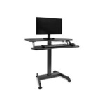 VonHaus Sit-Stand nastavljiva miza, črna (VONTV-3000168)