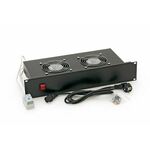 Triton 19" horiz.vent.j.2xVent.-220V/30W termostat.2U črna