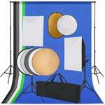 Greatstore Foto studijski komplet s softboxi, ozadjem in odbojnikom