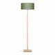 Stoječa svetilka z zelenim senčnikom in bambusovo konstrukcijo Good&amp;Mojo Fuji