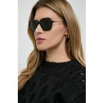 Sončna očala Armani Exchange ženski, črna barva - črna. Sončna očala iz kolekcije Armani Exchange. Model s prozornimi stekli in okvirji iz plastike. Ima filter UV 400.