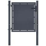 vidaXL Vrtna vrata iz jekla 100x75 cm antracitna