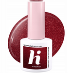 HI HYBRID permanentni uv gel lak za nohte, 250 sparklig red