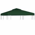 Nadomestna streha za paviljon 310 g/m² zelena 3x3 m