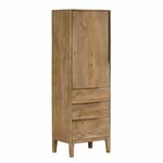 NEW Stranska miza 60 x 44 x 180 cm Naraven Mangov les