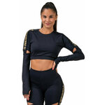 Nebbia Honey Bunny Crop Top Long Sleeve Črna XS Fitnes majica