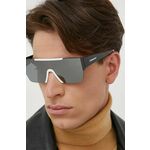 Sončna očala Burberry siva barva - siva. Sončna očala iz kolekcije Burberry. Model z enobarvnimi stekli in okvirji iz plastike. Ima filter UV 400.