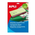 Apli 1 pálás prozorna etiketa, 210 x 297 mm, tintasugaras printerhoz, 10 etiket/paket