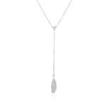 Beneto Elegantna srebrna ogrlica s peresom AGS986 / 47 srebro 925/1000