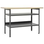 vidaXL Delovna miza siva 120x60x85 cm jeklo