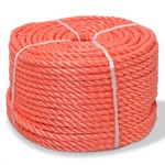 vidaXL Zvita vrv polipropilen 8 mm 500 m oranžna